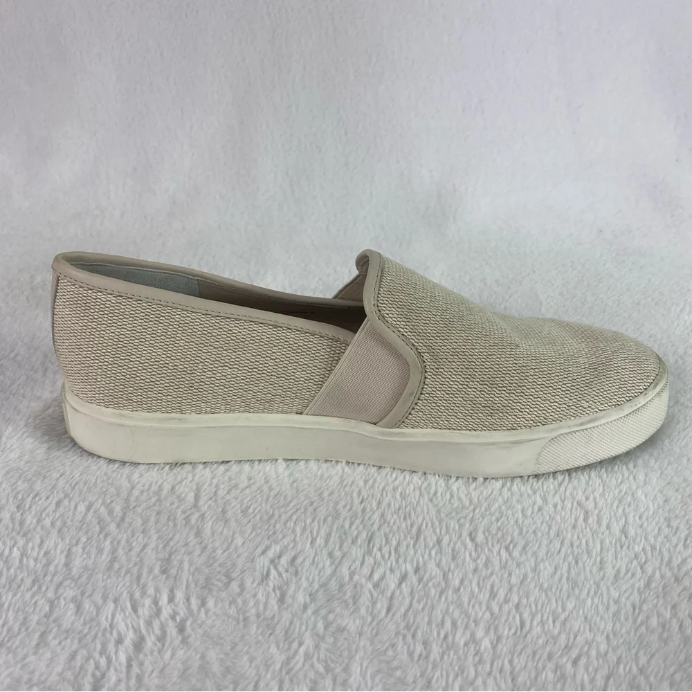 Vince Blair Women's Slip-on Sneakers Size US 8 EU 38 Beige Woven Jute Loafers